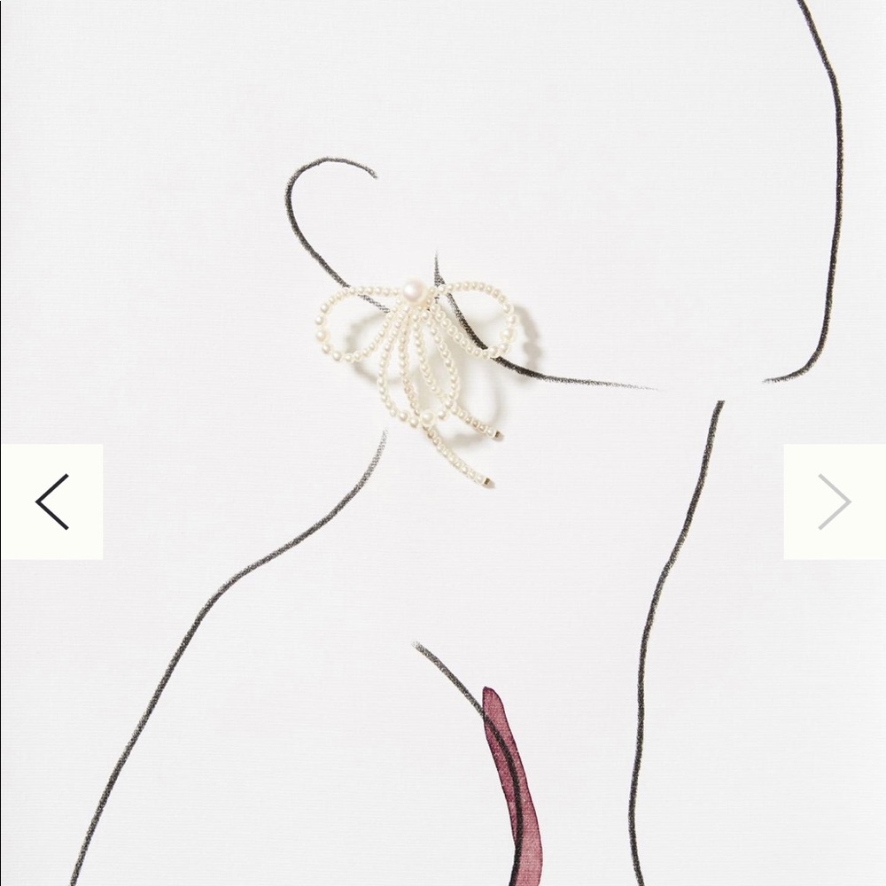 Beaded Bow Drop Earrings